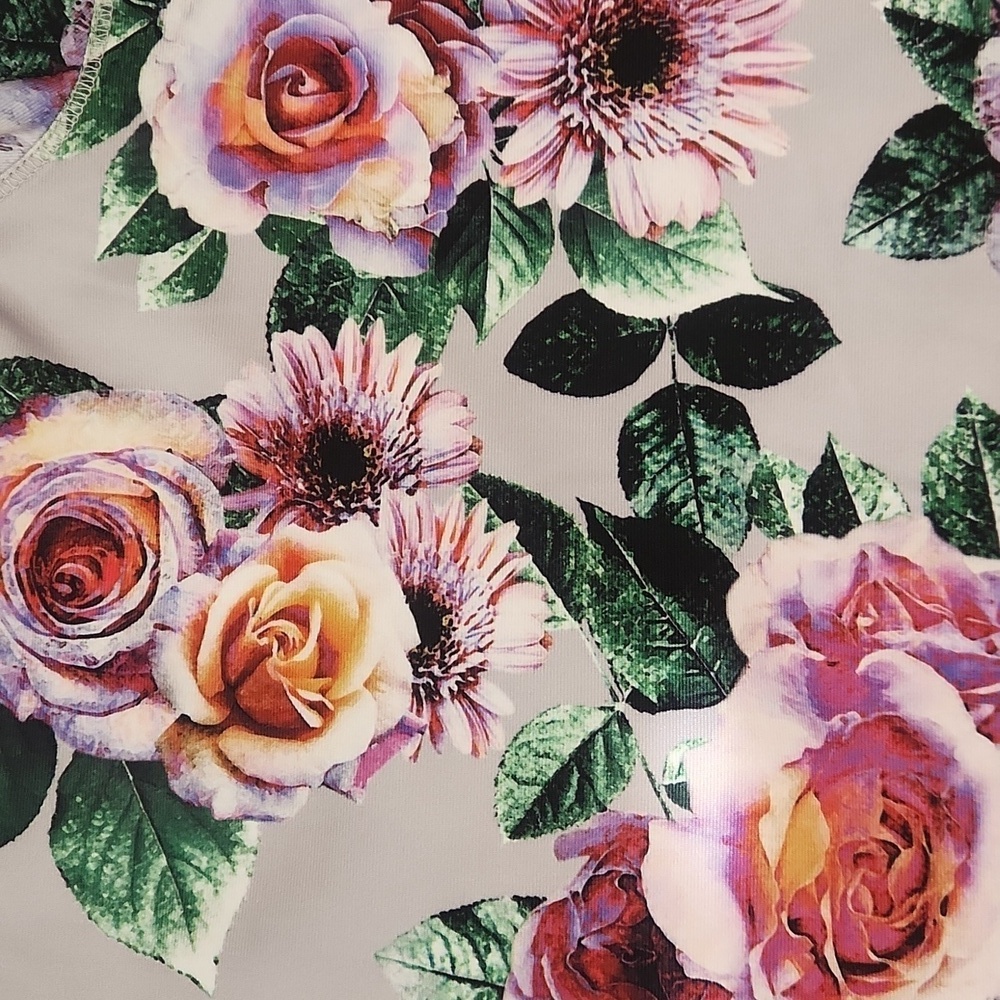 Zara Womens Midi Bodycon Longsleeve Dark Floral Dress - Picture 3 of 3